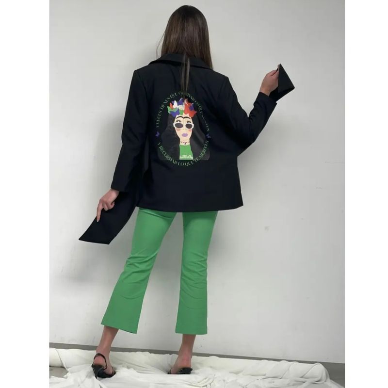 Blazer med trykk bak