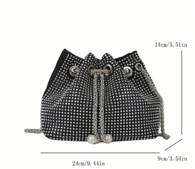 Skinnende håndveske