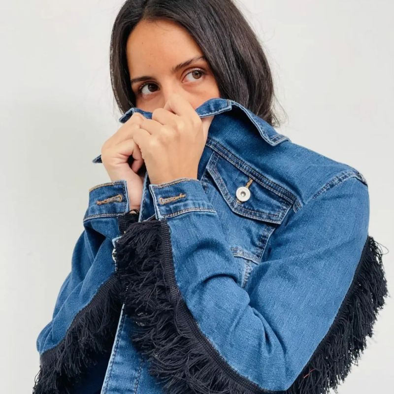 Danger deminjakke med frynser