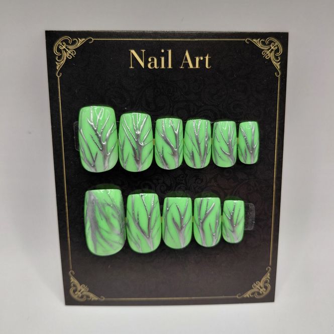 Hovedbilde Tribal Grønne Press-On Negler 